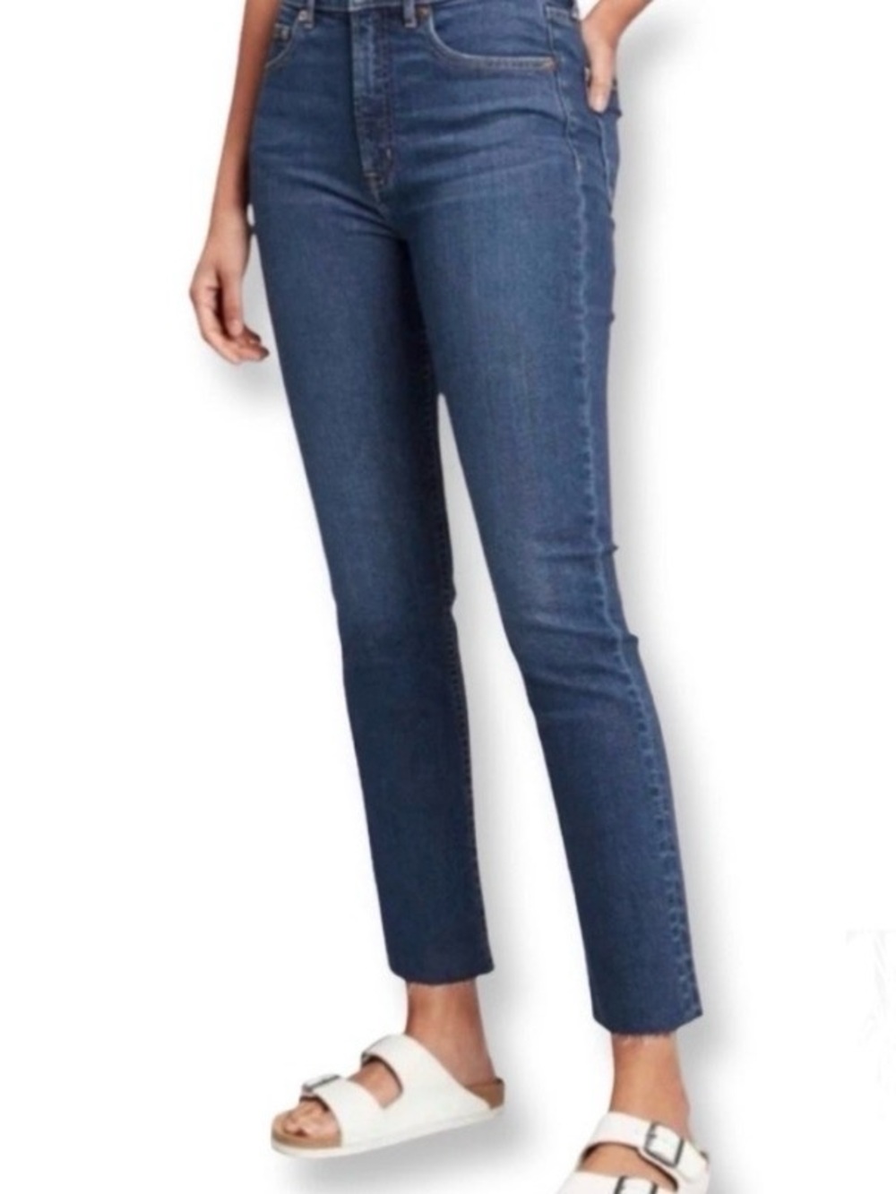 GAP | Dark Indigo Wash Raw-Hem Vintage Slim High-Rise Ankle Jeans Sz 28/6R